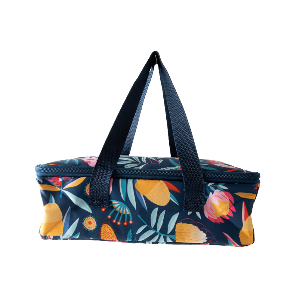 Indigo Series Zip Around Flat Lunch Bag - SPRING NATIVE